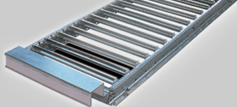 Spantrack carton flow lane with steel rollers