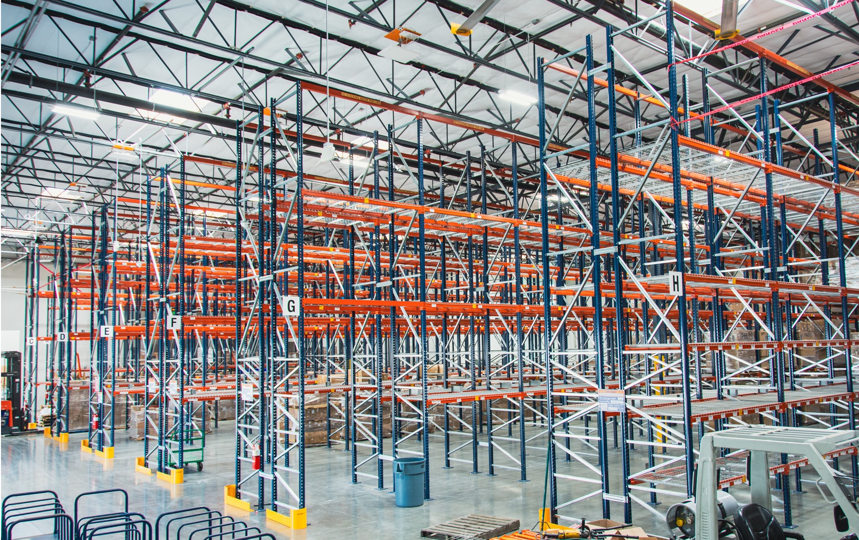 Warehouse pallet racks in Charlotte, NC