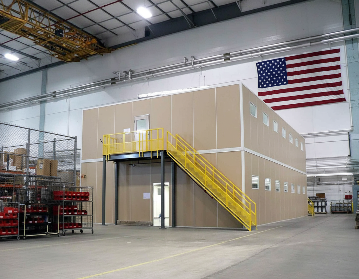 Modular in-plant office building exterior view